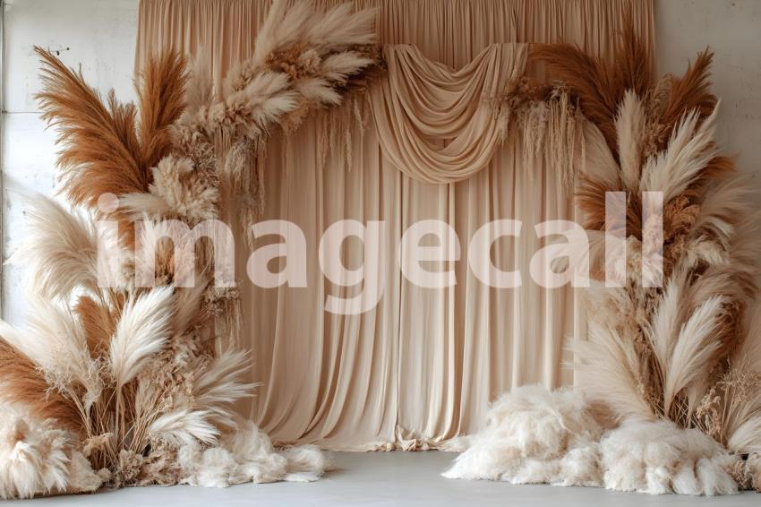 005 boho pampas arch 60 backdrops b25252