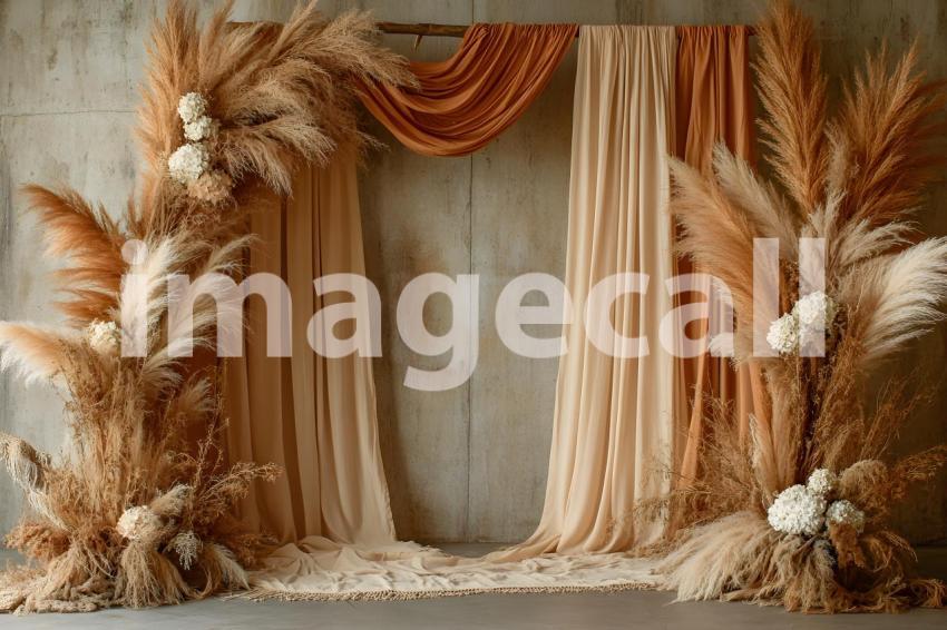 001 boho pampas arch 60 backdrops b25252