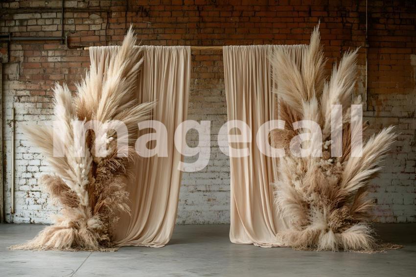 006 boho pampas arch 60 backdrops b25252