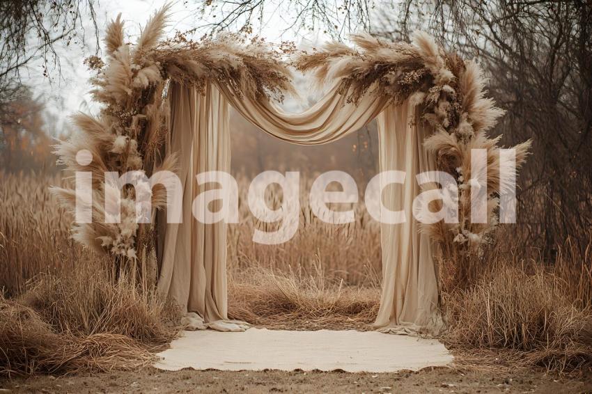 009 boho pampas arch 60 backdrops b25252