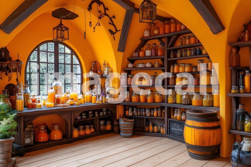 008 witch s apothecary room 10 backdrops b25015