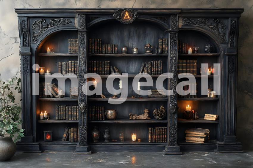 100 enchanted bookshelf 125 backdrops b25064