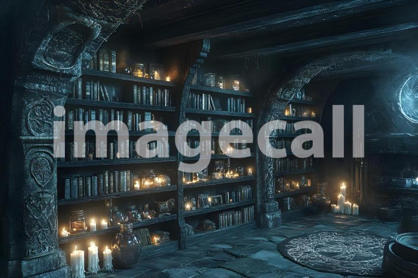 062 enchanted bookshelf 125 backdrops b25064