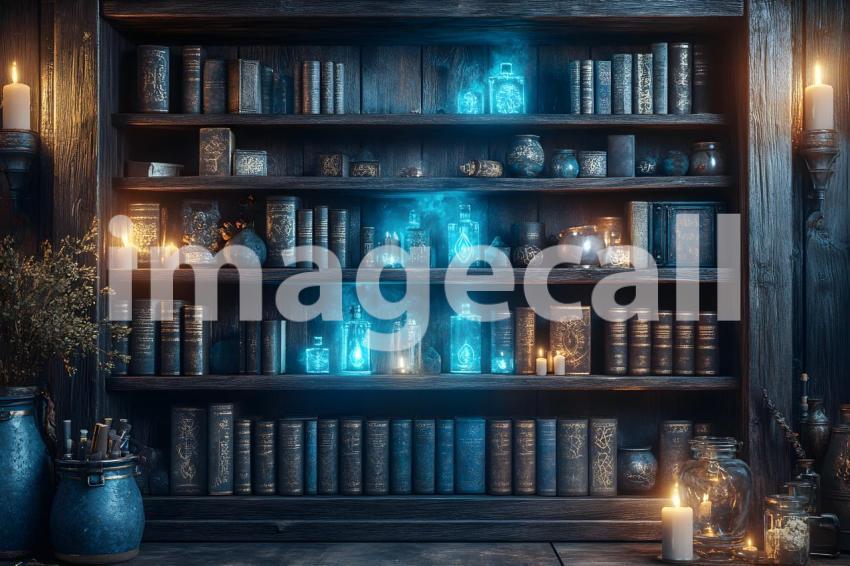 102 enchanted bookshelf 125 backdrops b25064
