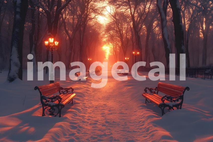 031 christmas park scene 65 backdrops b25088