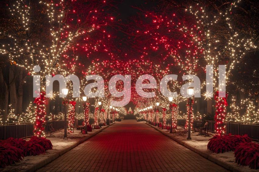 045 christmas park scene 65 backdrops b25088