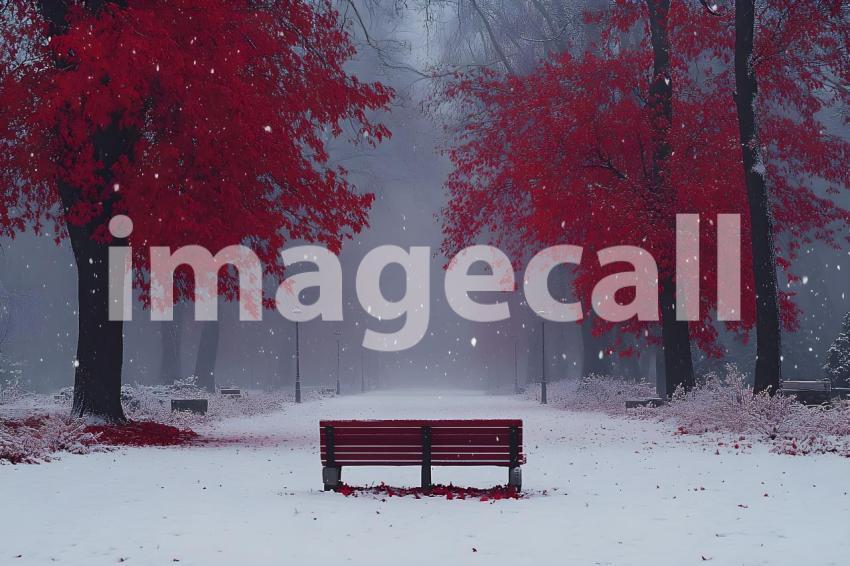 040 christmas park scene 65 backdrops b25088