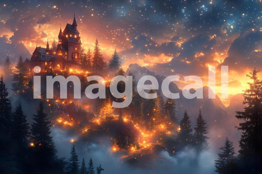 352 enchanted castle view 495 backdrops b25194