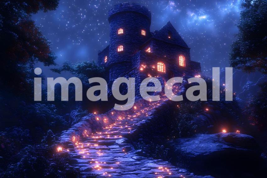 350 enchanted castle view 495 backdrops b25194