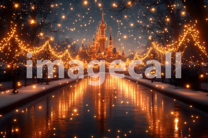 256 enchanted castle view 495 backdrops b25194