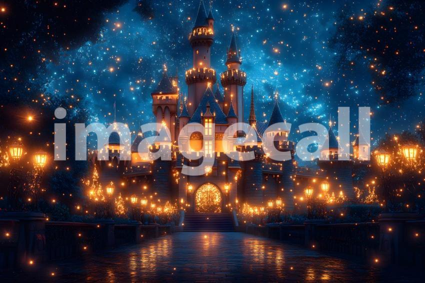 274 enchanted castle view 495 backdrops b25194