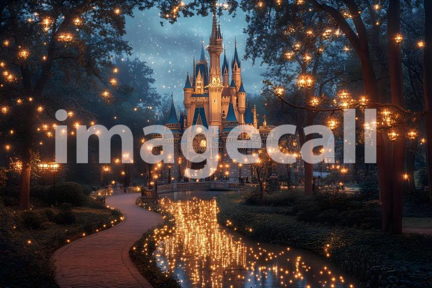 258 enchanted castle view 495 backdrops b25194