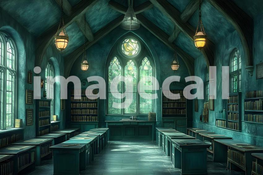 041 wizarding classroom 60 backdrops b25052