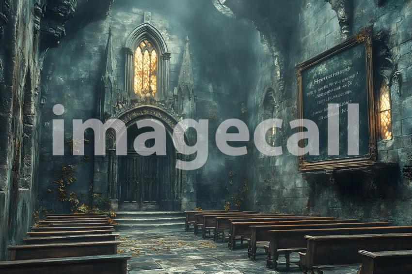 040 wizarding classroom 60 backdrops b25052