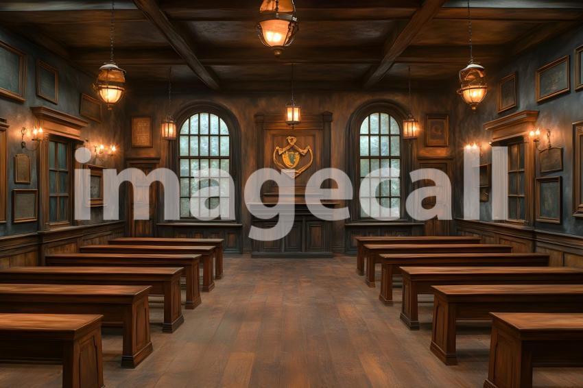 056 wizarding classroom 60 backdrops b25052