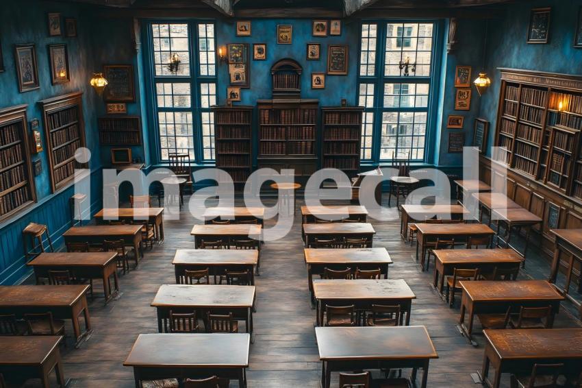 052 wizarding classroom 60 backdrops b25052