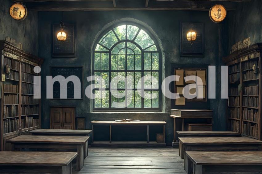 060 wizarding classroom 60 backdrops b25052