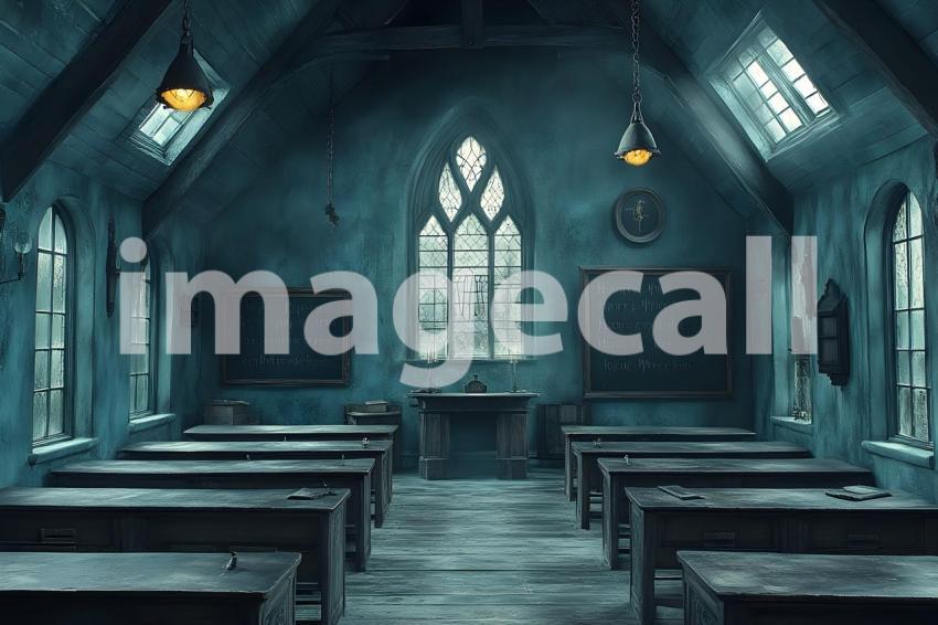046 wizarding classroom 60 backdrops b25052