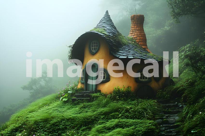 040 witch s hut 60 backdrops b25029