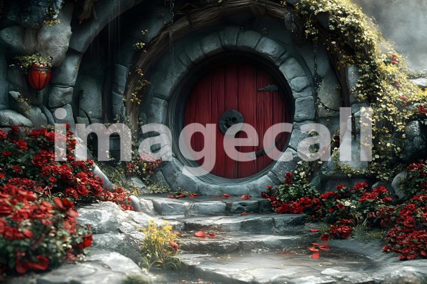 043 witch s hut 60 backdrops b25029