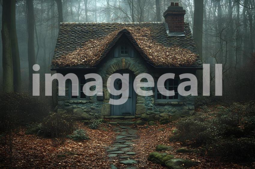 045 witch s hut 60 backdrops b25029