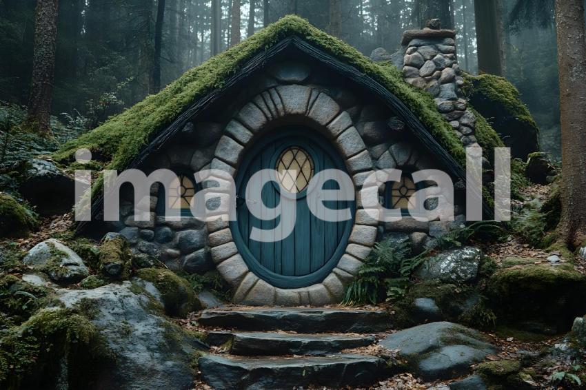 038 witch s hut 60 backdrops b25029