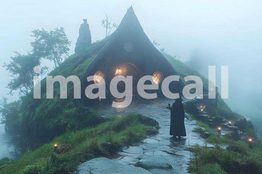 062 witch s hut 60 backdrops b25029