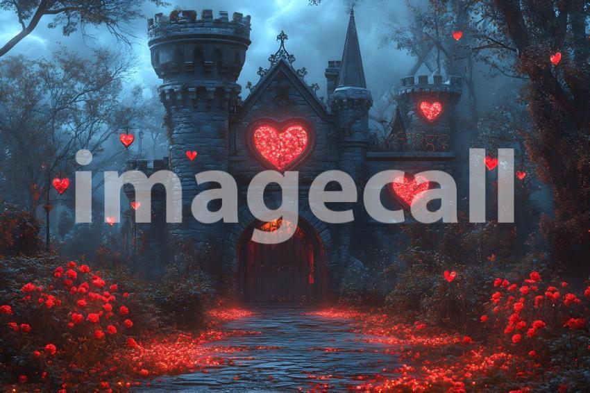 014 queen of hearts castle 35 backdrops bd25548