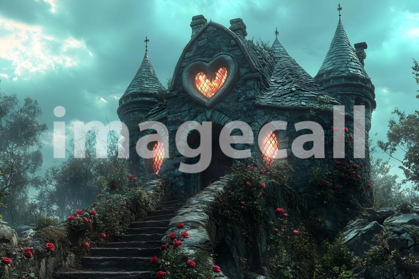 007 queen of hearts castle 35 backdrops bd25548