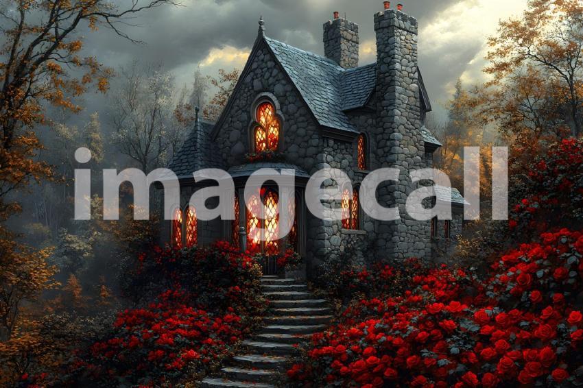 004 queen of hearts castle 35 backdrops bd25548