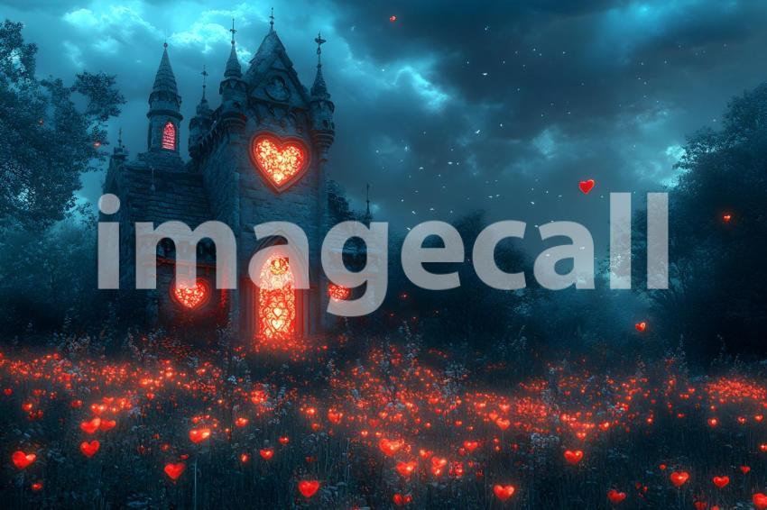 031 queen of hearts castle 35 backdrops bd25548