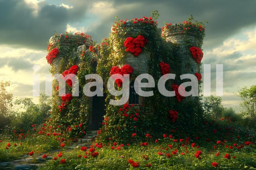026 queen of hearts castle 35 backdrops bd25548