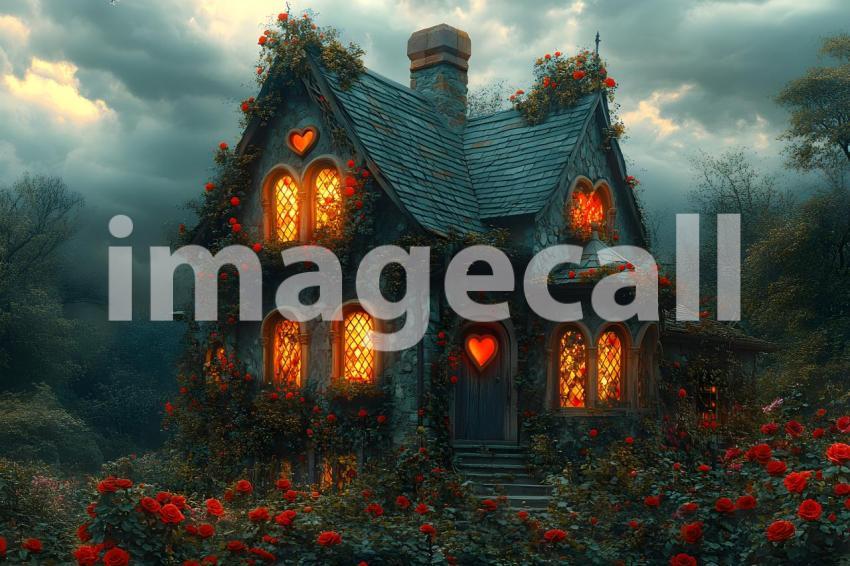 034 queen of hearts castle 35 backdrops bd25548