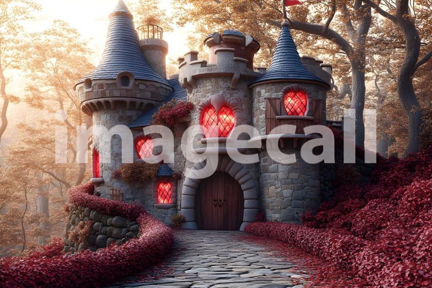 032 queen of hearts castle 35 backdrops bd25548