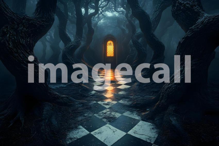 009 checkered garden path 30 backdrops bd25433