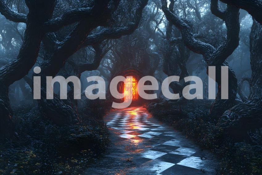 005 checkered garden path 30 backdrops bd25433