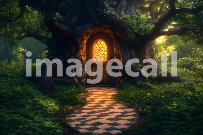 008 checkered garden path 30 backdrops bd25433