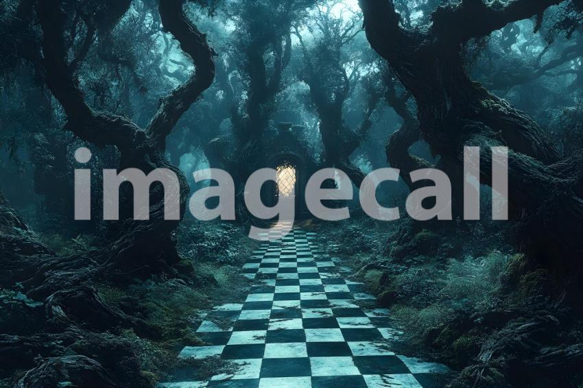 010 checkered garden path 30 backdrops bd25433