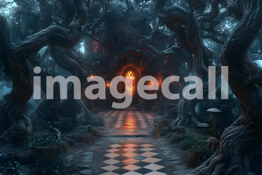 015 checkered garden path 30 backdrops bd25433