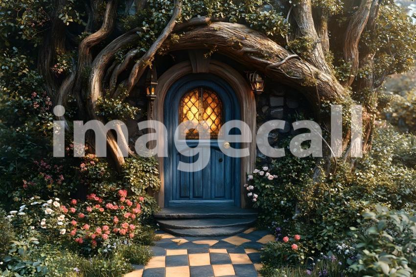 016 checkered garden path 30 backdrops bd25433