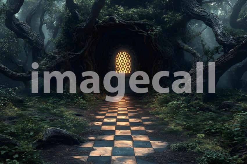 023 checkered garden path 30 backdrops bd25433