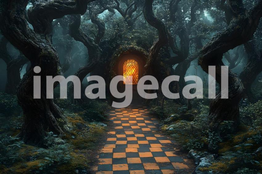 026 checkered garden path 30 backdrops bd25433