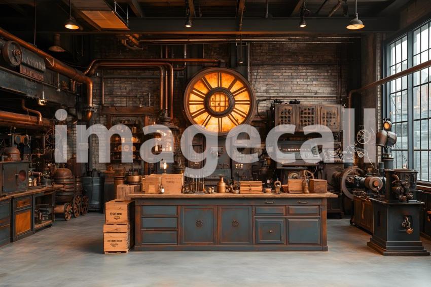 031 industrial steampunk 35 backdrops bd25488