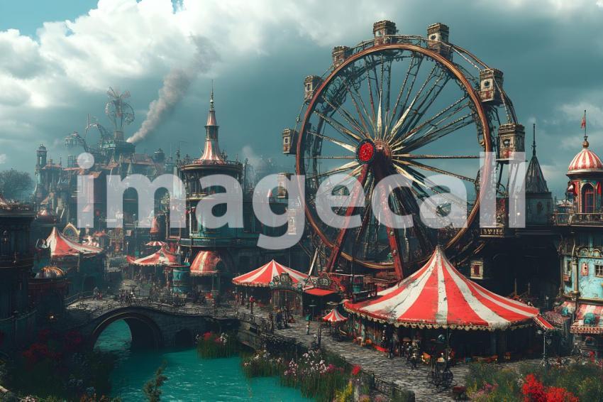 026 steampunk carnival 50 backdrops bd25578
