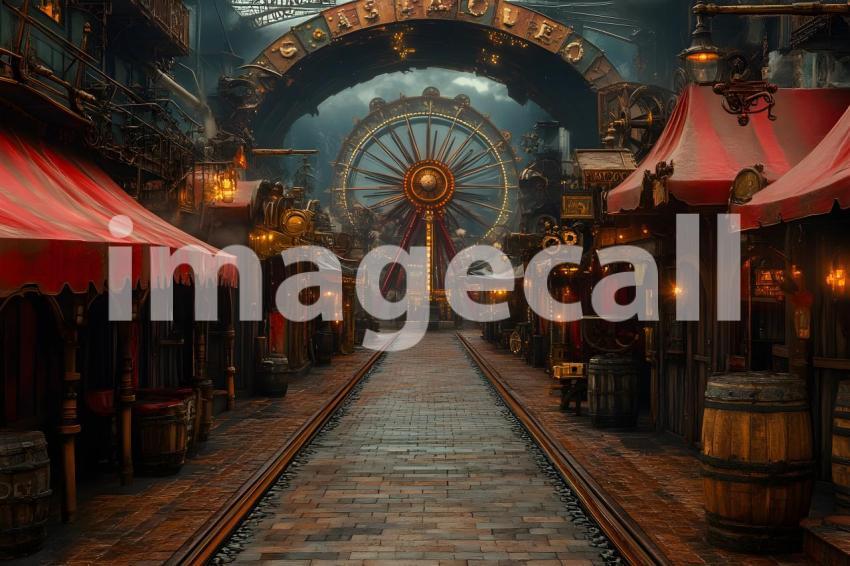 007 steampunk carnival 50 backdrops bd25578