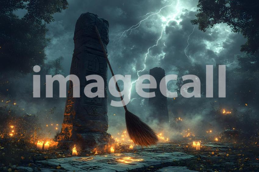 034 witch broomstick 35 backdrops b25113