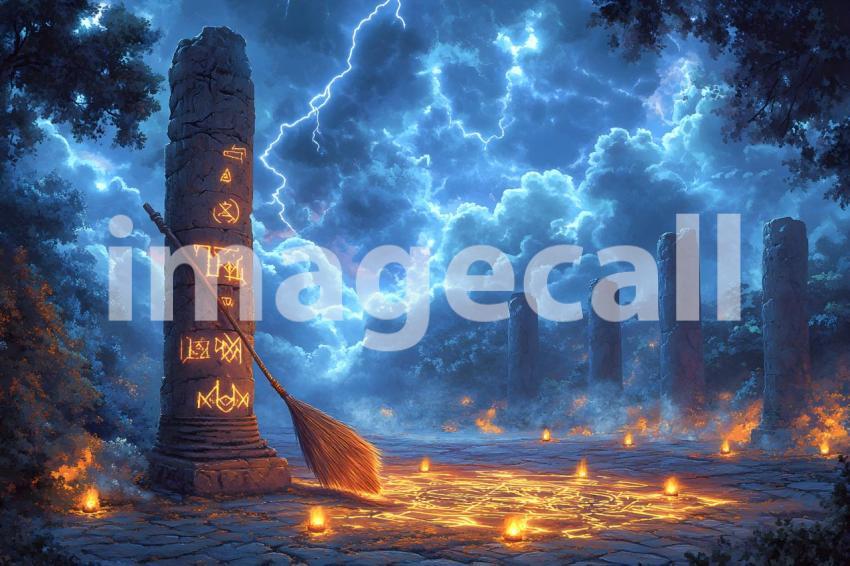 032 witch broomstick 35 backdrops b25113