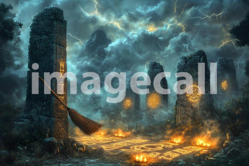 027 witch broomstick 35 backdrops b25113