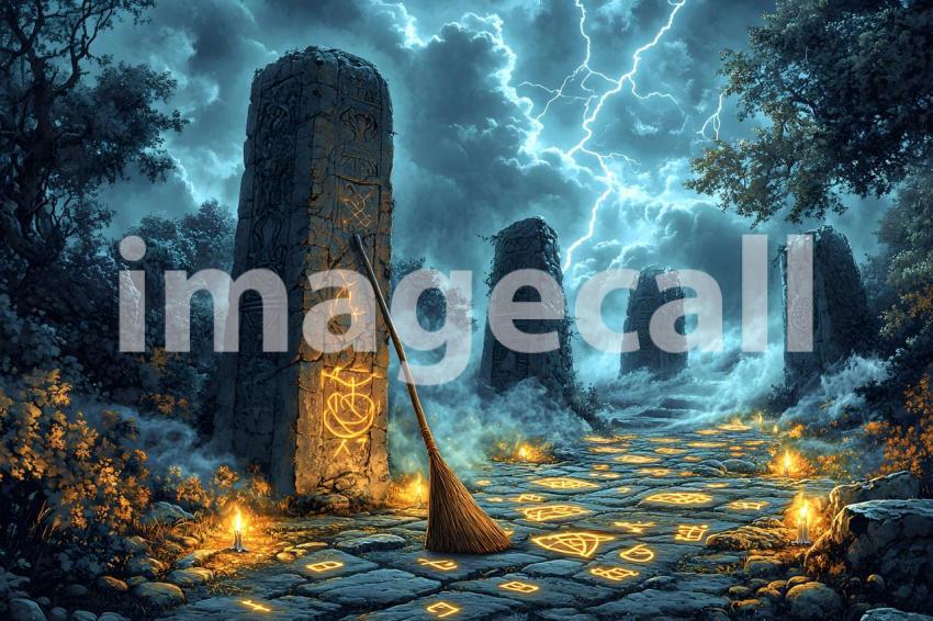 036 witch broomstick 35 backdrops b25113