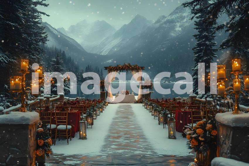 017 snowy mountain wedding 15 backdrops bd25570